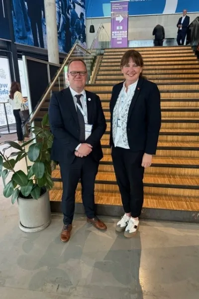 Virginia McVea, Chief Executive of the Maritime and Coastguard Agency, and Alf Tore Sørheim, Director General of Shipping and Navigation with the Norway Maritime Authority.