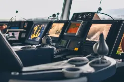 Navigation Controls on a Ship